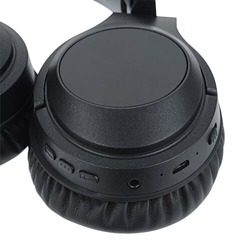 Additional Image 3 - a close up of a black headphones