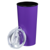 a purple cup with a lid