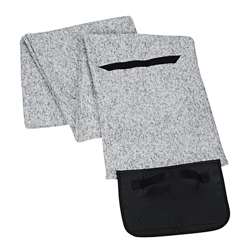 Additional Image 2 - a grey and black scarf