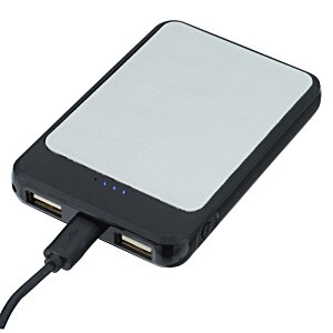 Additional Image 4 - a black and white rectangular device with a black cord