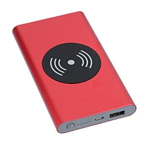 Additional Image 1 - a red rectangular device with a black circle on it