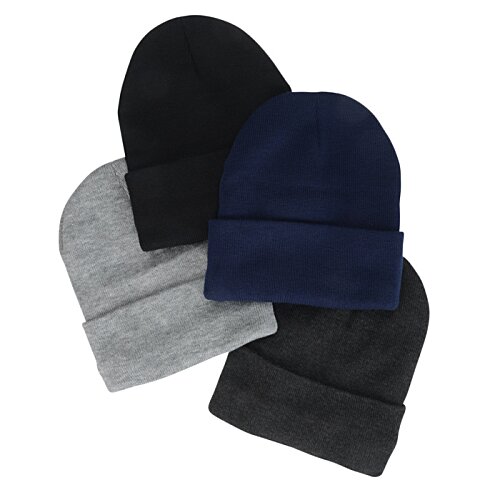Jersey Lined Knit Cuffed Beanie Image 3 of 3