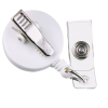 View Image 2 of 3 of Round Retractable Badge Holder with Alligator Clip - Opaque