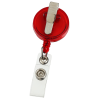 View Image 2 of 3 of Round Retractable Badge Holder with Alligator Clip - Translucent