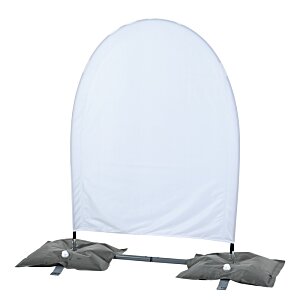 Additional Image 3 - a white fabric banner on a stand