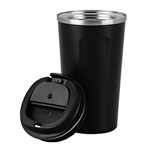 Additional Image 1 - a black and silver cup with a lid