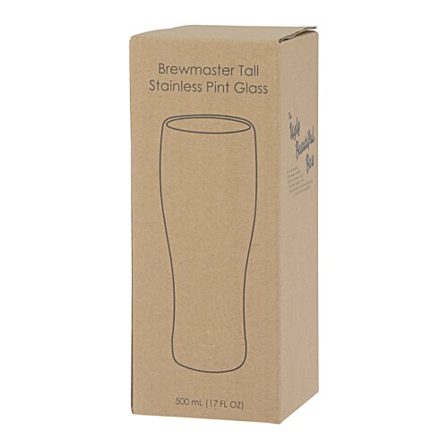 Brewmaster Tall Stainless Glass - 14 oz. Image 1 of 4