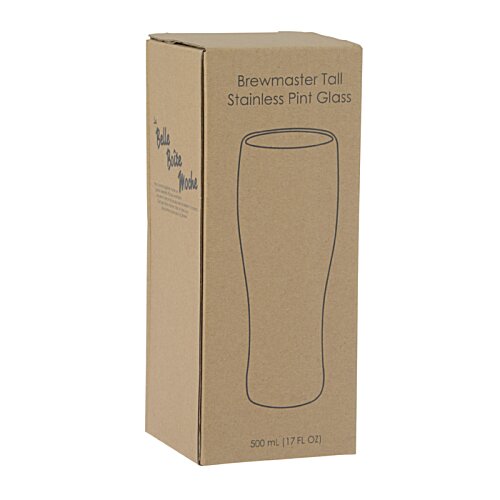Brewmaster Tall Stainless Glass - 14 oz. Image 2 of 4