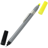 View Image 2 of 4 of Dri Mark Double Header Plastic Point Pen/Highlighter - Silver Barrel