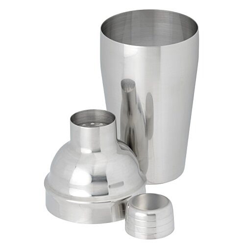 Additional Image 2 - a silver shaker with a round lid