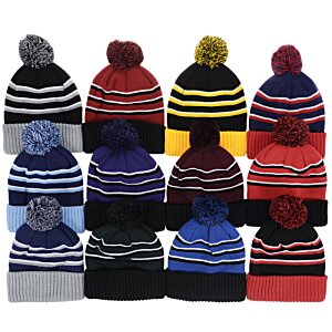 Additional Image 2 - a group of hats with pompoms