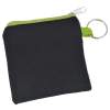 a black and green zipper pouch