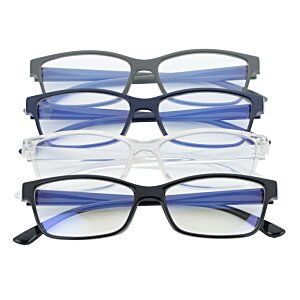 Additional Image 1 - a group of glasses with blue lenses