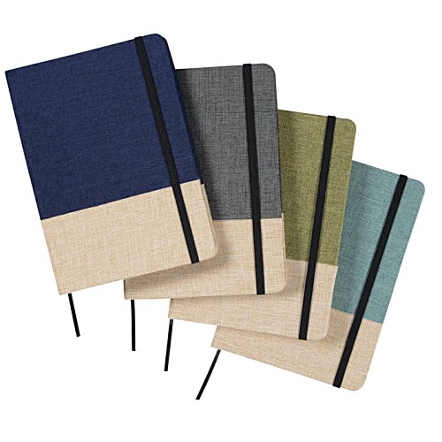 Additional Image 3 - a group of notebooks with black and blue stripes