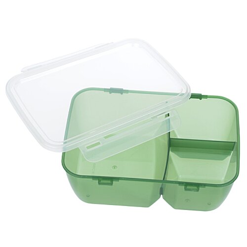 Additional Image 2 - a green plastic container with a clear lid