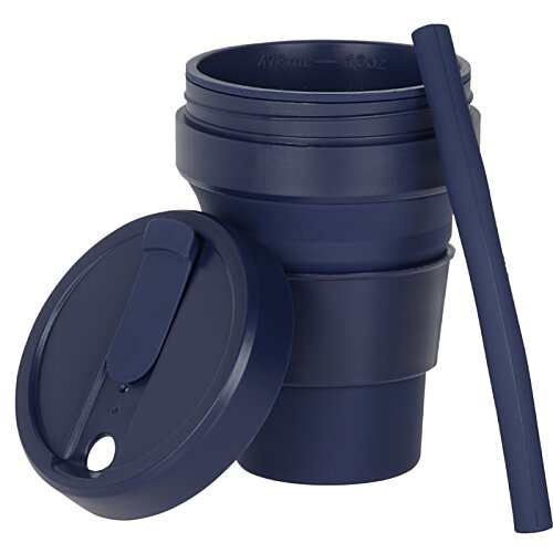 Stojo Biggie Cup with Straw - 16 oz. Image 3 of 5