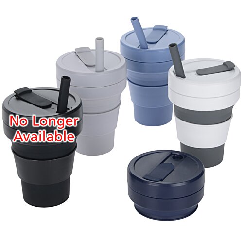 Stojo Biggie Cup with Straw - 16 oz. Image 5 of 5