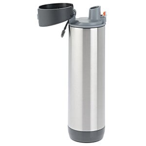 Additional Image 1 - a silver and black cylinder with a black lid