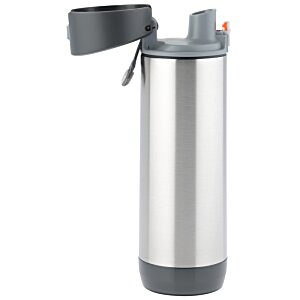 Additional Image 2 - a silver and black water bottle