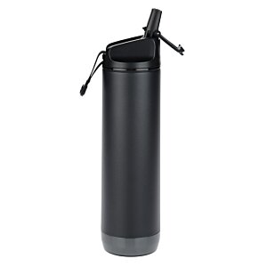 Additional Image 1 - a black water bottle with a black handle