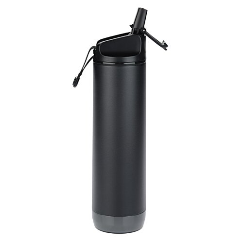 Additional Image 1 - a black water bottle with a black handle