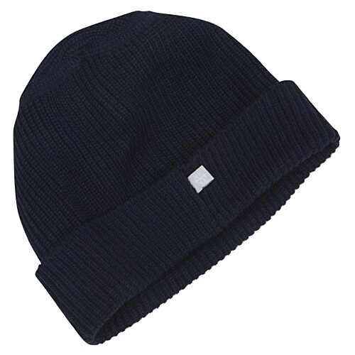 Additional Image 3 - a black beanie with a white button