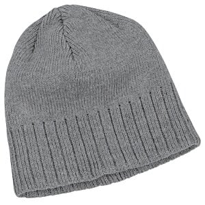 Additional Image 2 - a grey knit hat on a white background
