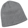 a grey knit hat on a white background