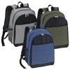 a group of backpacks on a white background