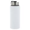 a white bottle with a silver lid