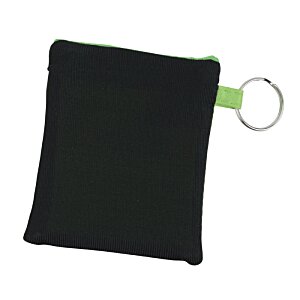 Additional Image 1 - a black pouch with a green strap
