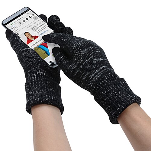 Additional Image 1 - a person wearing black gloves holding a cellphone
