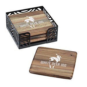 Additional Image 1 - a wooden box with a white design on it