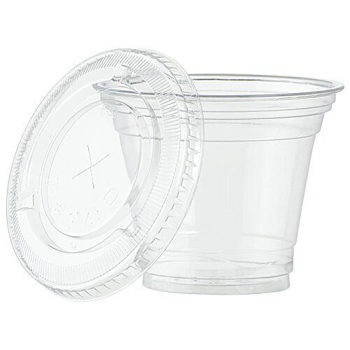 Clear Soft Plastic Cup with Lid - 9 oz. Image 1 of 1