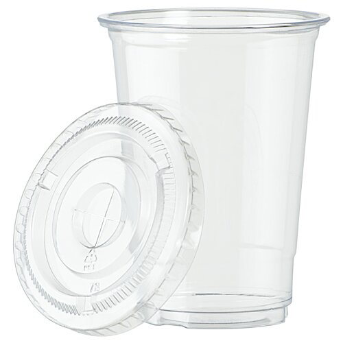 Clear Soft Plastic Cup with Lid - 10 oz. Image 1 of 1