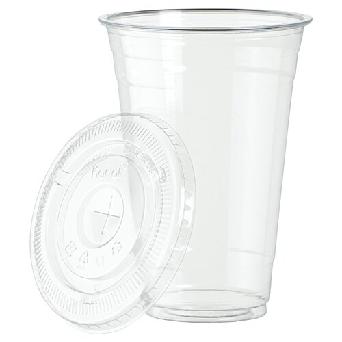 Clear Soft Plastic Cup with Lid - 20 oz. Image 1 of 1