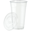 View Image 2 of 1 of Clear Soft Plastic Cup with Lid - 24 oz.
