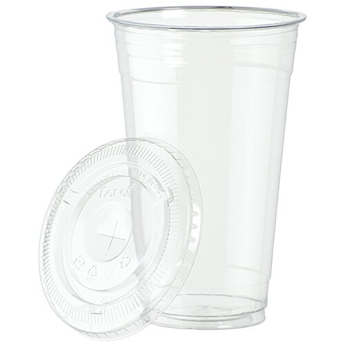 Clear Soft Plastic Cup with Lid - 24 oz. Image 1 of 1