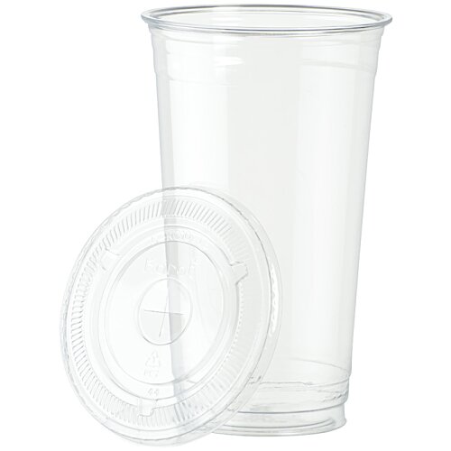 Clear Soft Plastic Cup with Lid - 32 oz. Image 1 of 1