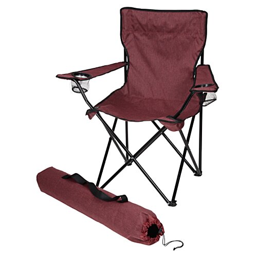 Heathered Folding Chair with Carrying Bag Image 2 of 4
