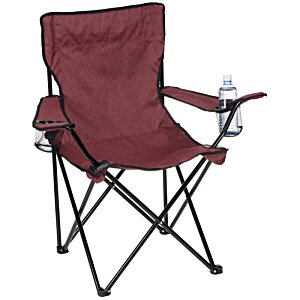 Additional Image 1 - a red folding chair with a drink bottle