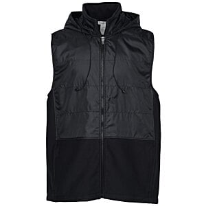 Additional Image 2 - a black vest with a zipper