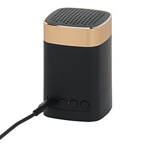 Additional Image 4 - a black and gold speaker