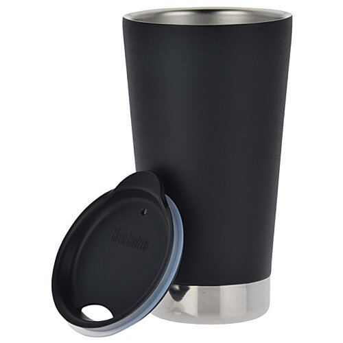 Additional Image 3 - a black and silver tumbler with a lid