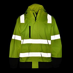 Additional Image 4 - a green jacket with white stripes