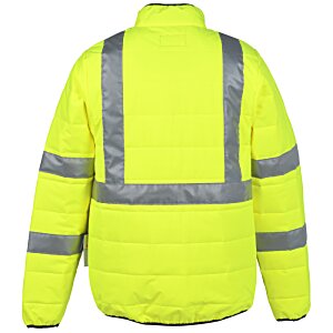 Additional Image 2 - a yellow jacket with reflective stripes