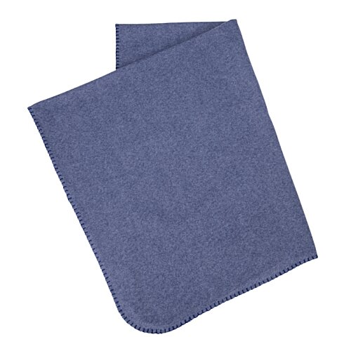 Heathered Shawl Blanket with Button Image 1 of 4