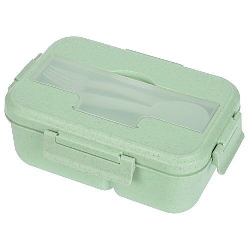 Additional Image 2 - a green plastic lunch box