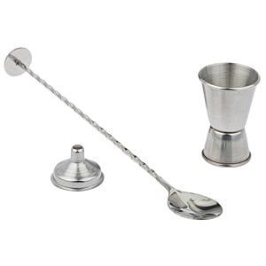 Additional Image 4 - a silver metal spoon and cup