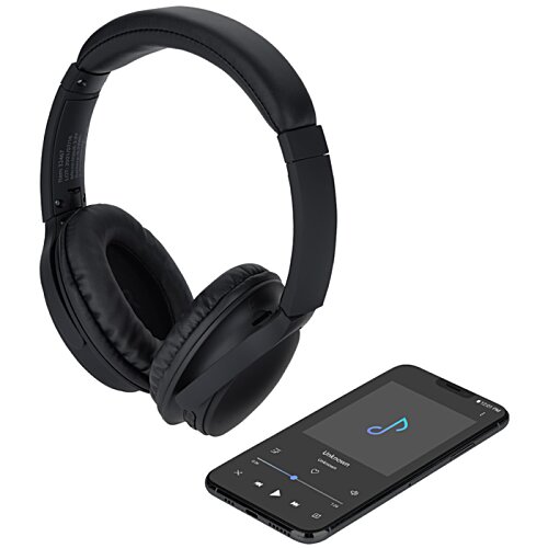 Additional Image 4 - a black headphones next to a cell phone